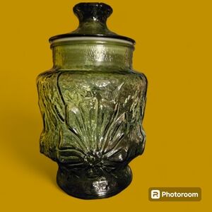 Anchor Hocking Rainflower Cannister Jar
